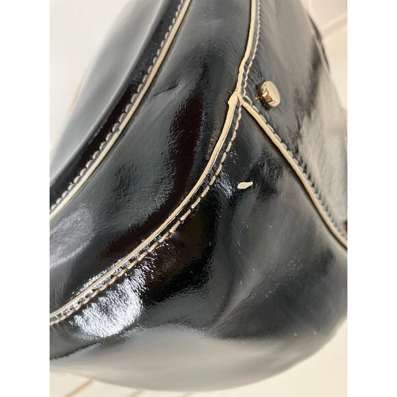 KATE SPADE LARGE BLACK, WHITE PATTON LEATHER HANDBAG (ASIS) - Picture 5 of 16